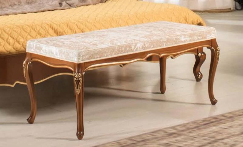 JVmoebel Bettbank Stylischer gepolsterter Hocker als Sitzbank für Füße (Hocker), Made in Italy von JVmoebel