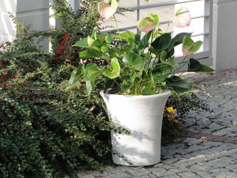 JVmoebel Pflanzkübel Blumenkorb Figuren Blumen Vase Gefäß Garten Terrasse Deko, Made in Europa von JVmoebel