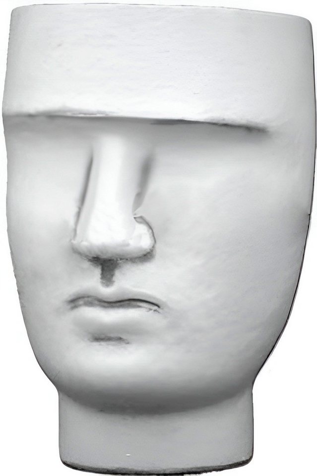 JVmoebel Pflanzkübel Design Blumentopf Top Planz Kübel Gefäß Deko Figur Gesichtskopf, Made in Europa von JVmoebel