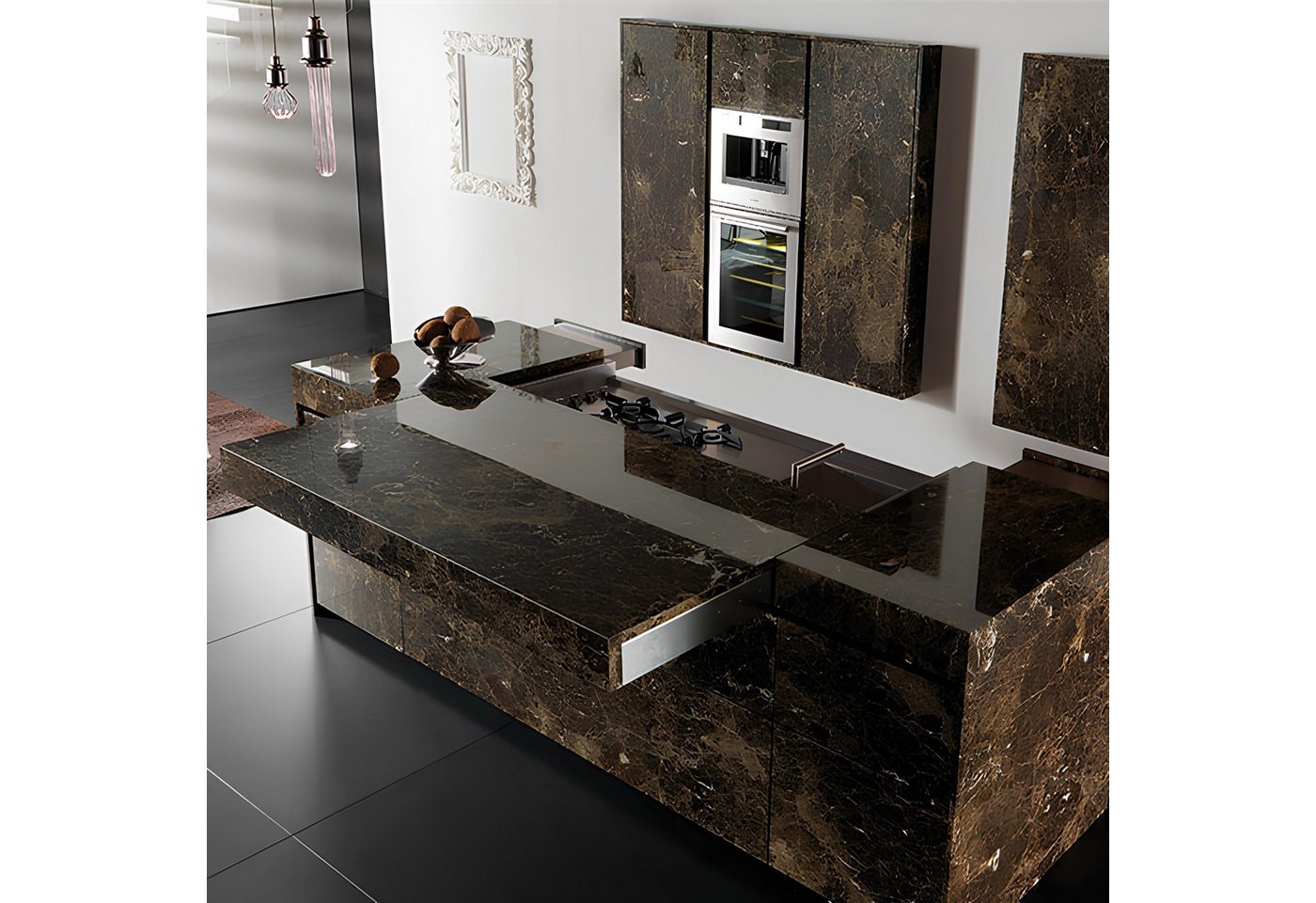 JVmoebel Bodenfliese Marmor Dark Emperador Edler Polierter Naturstein Bodenbelag, Marmor, Dark Emberado, Marmor 1 m² Dark Emberado, Made in Europa von JVmoebel