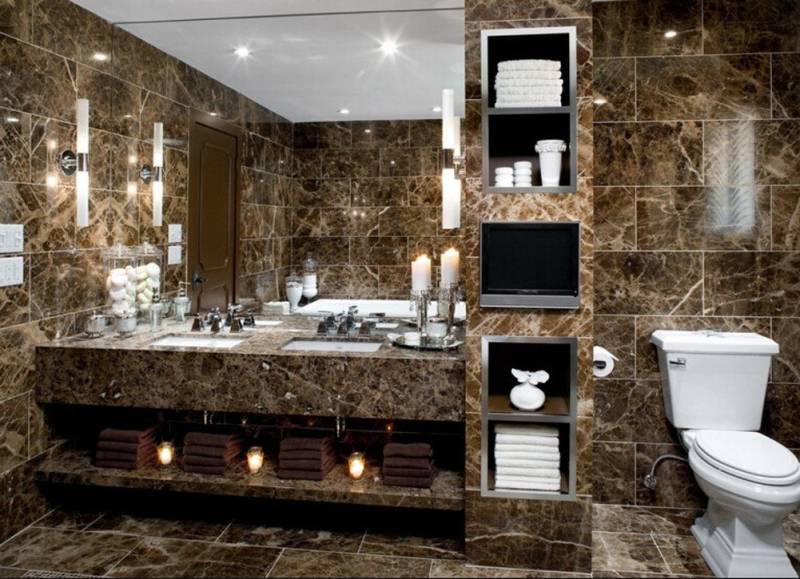 JVmoebel Bodenfliese Marmor Fliesen Naturstein Bodenbelag Dunkelbraun Emperador, Braun, Made in Europa von JVmoebel