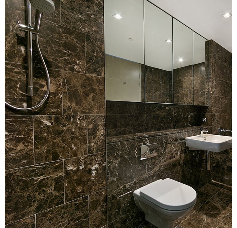 JVmoebel Bodenfliese Marmor Fliesen Naturstein Dark Emperador in Braun, 10 m², Braun, Made in Europa von JVmoebel