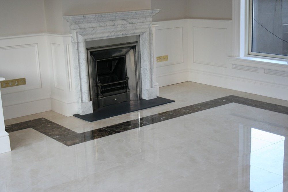 JVmoebel Bodenfliese Natursteinfliesen in Crema Weiß für Böden und Wände 10m², Weiß, Made in Europa von JVmoebel