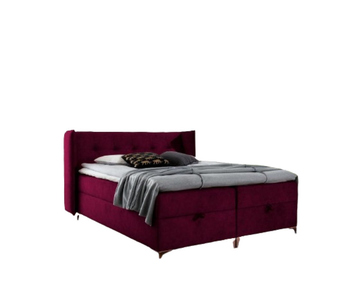 JVmoebel Boxspringbett Bett Schlafzimmer Design Modern Boxspringbett Einrichtung Polsterbett, Made in Europa von JVmoebel