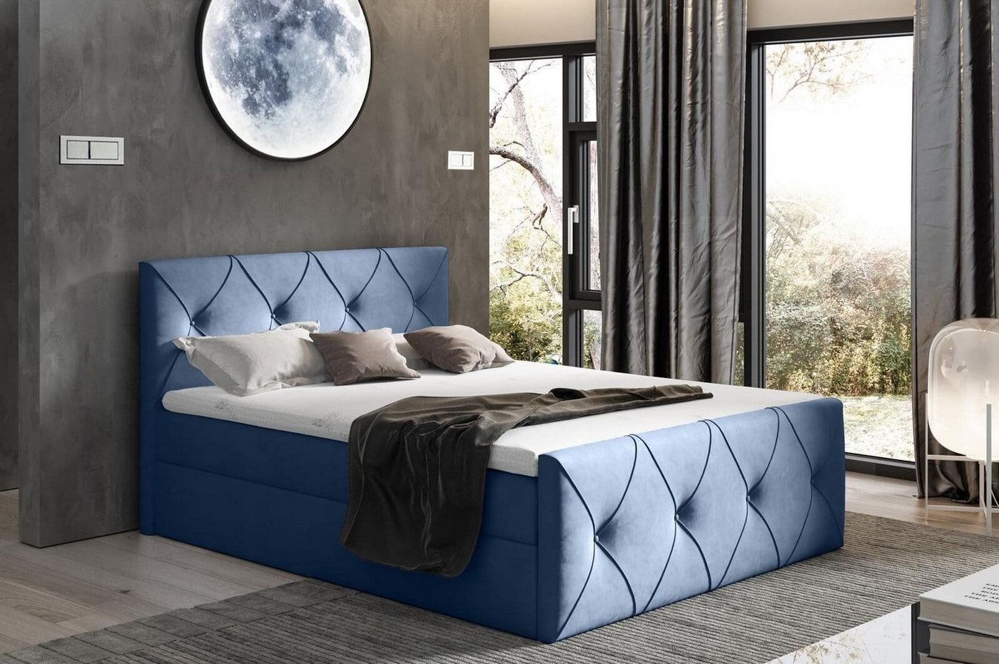JVmoebel Boxspringbett Bettkasten Bett Schlafzimmer Betten Textil Doppel Hotel, Made in Europa JVmoebel Boxspringbett Bettkasten Bett Schlafzimmer Betten Textil Doppel Hotel, Made in Europa von JVmoebel