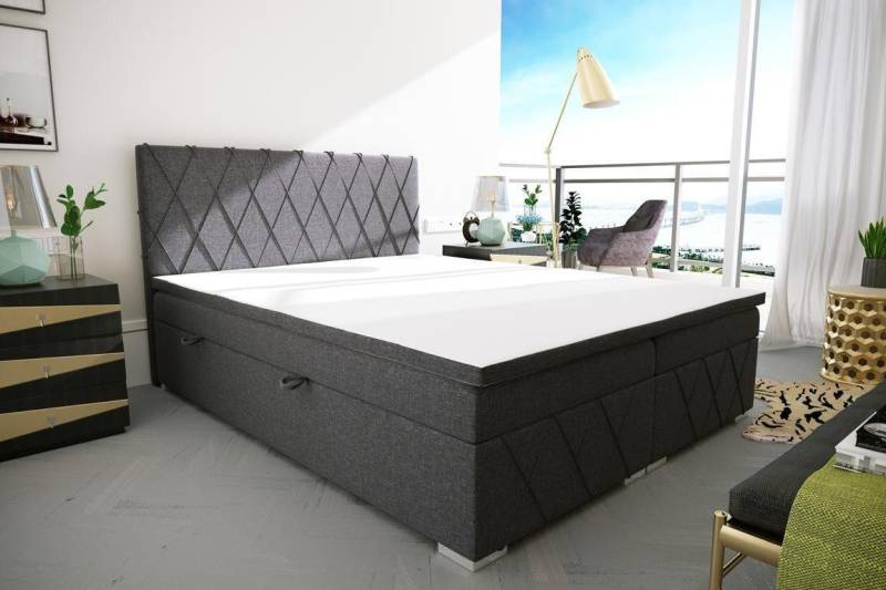 JVmoebel Boxspringbett Doppel Luxus Boxspringbett Design Bett Polsterbett Schlafzimmer Textil, Made in Europa von JVmoebel