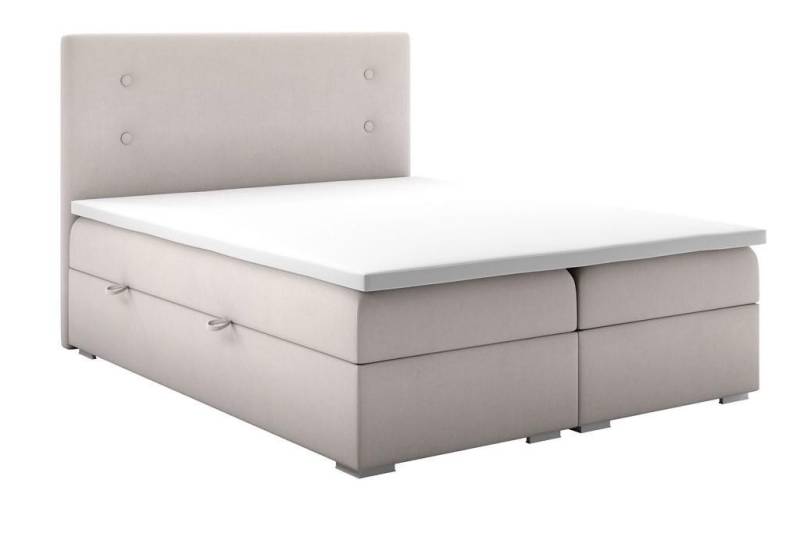 JVmoebel Boxspringbett Kastenbett im Hotelstil mit Doppel-Topper und Funktion, Made in Europa JVmoebel Boxspringbett Kastenbett im Hotelstil mit Doppel-Topper und Funktion, Made in Europa von JVmoebel
