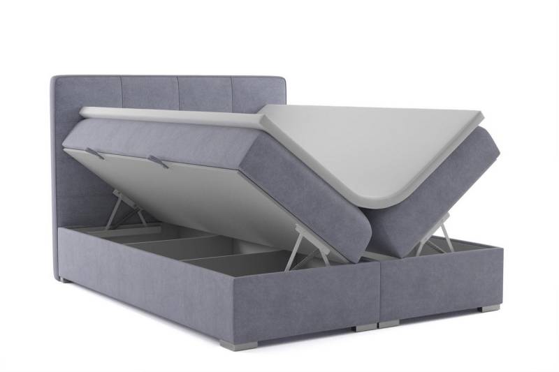 JVmoebel Boxspringbett Luxuriöses Boxspringbett mit Polster und Bettkasten für Doppelbett, Made in Europa von JVmoebel