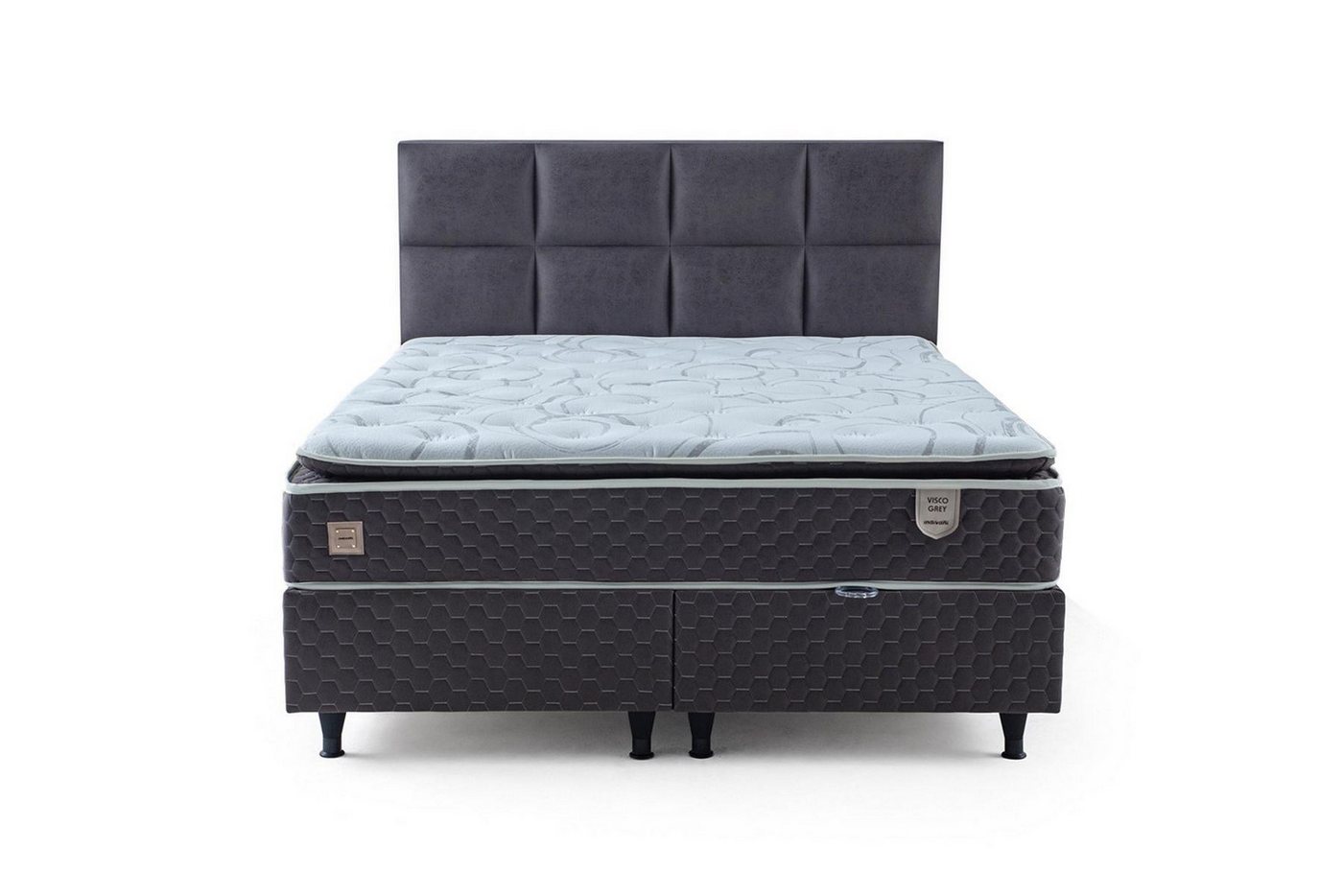 JVmoebel Boxspringbett Luxuriöses Doppelbett Möbelstück für stilvolles Schlafzimmer (Bett), Made in Europe von JVmoebel
