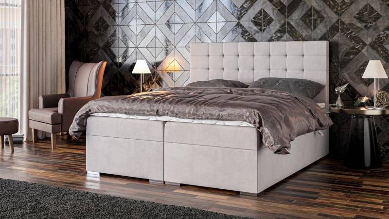 JVmoebel Boxspringbett Modern Design Doppelbett Luxus Schlafzimmer Textil Boxspringbett, Made in Europa von JVmoebel