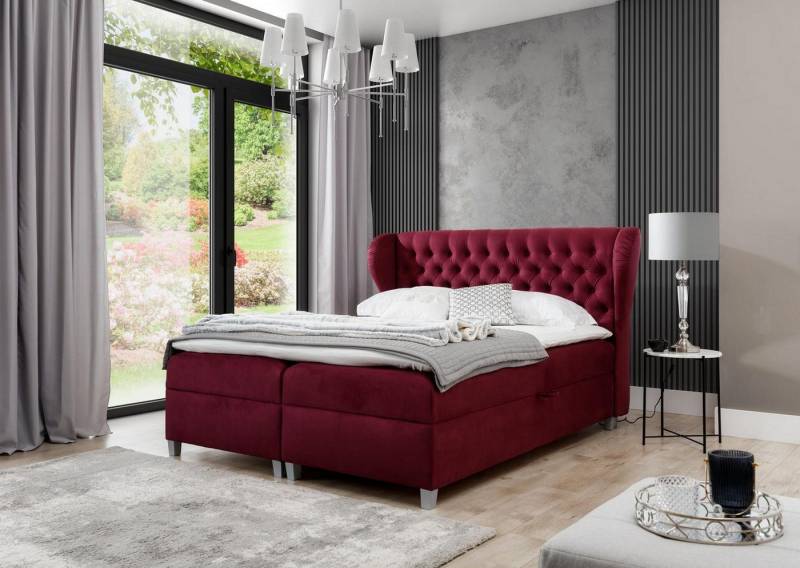 JVmoebel Boxspringbett Modernes Polsterbett aus Holz für Doppelzimmer kaufen, Made in Europa von JVmoebel