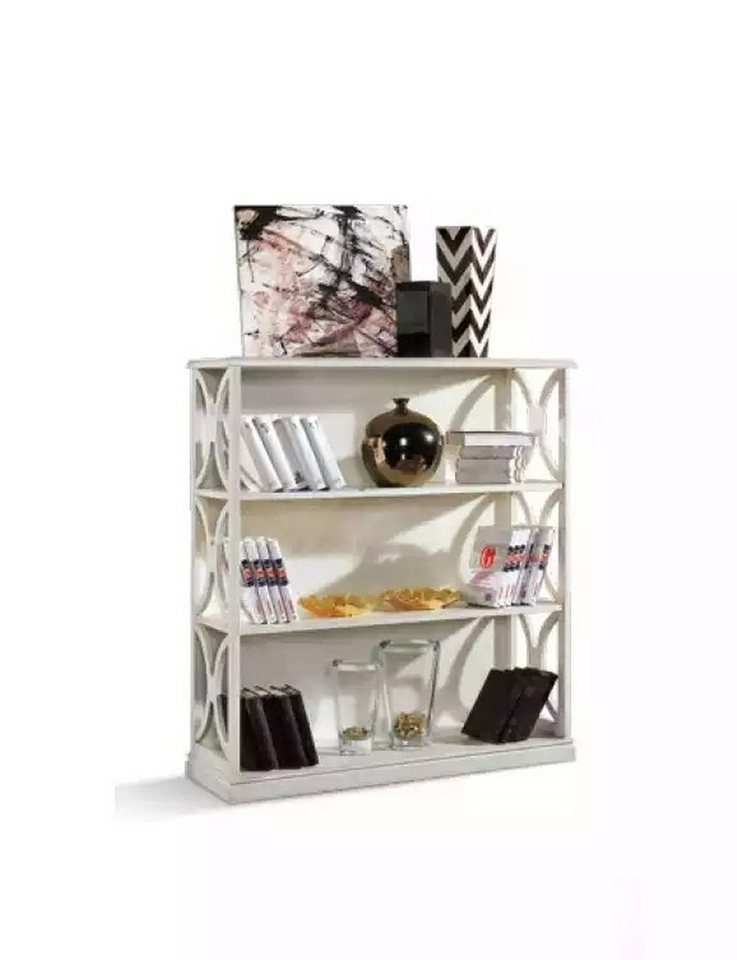 JVmoebel Bücherregal Klassisches Holzregal für Wohnzimmer in Weiß, 1 Stück, 1-tlg., Made in Italy JVmoebel Bücherregal Klassisches Holzregal für Wohnzimmer in Weiß, 1 Stück, 1-tlg., Made in Italy von JVmoebel