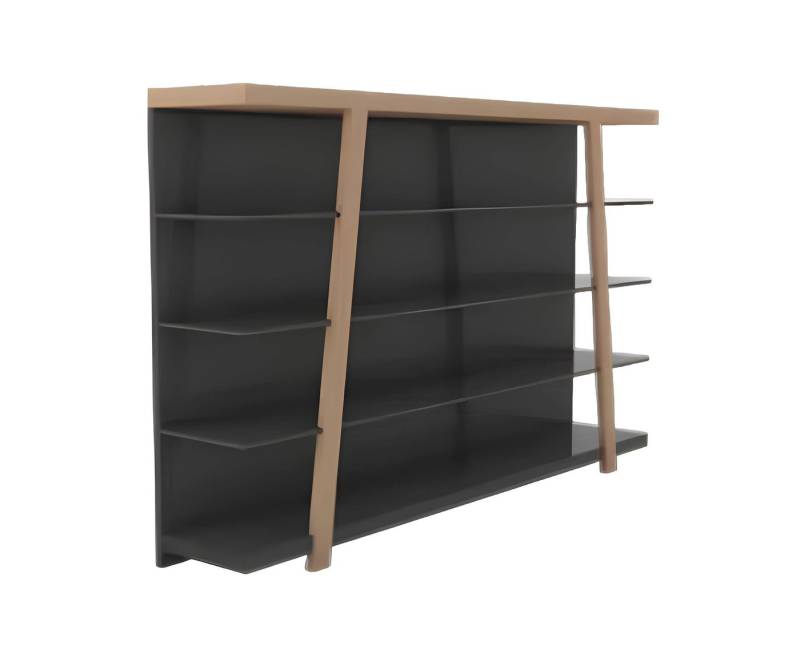 JVmoebel Bücherregal Modernes Bücherregal braun schwarz Stilvolle Büromöbel Holz, 1-tlg., Made in Europa von JVmoebel