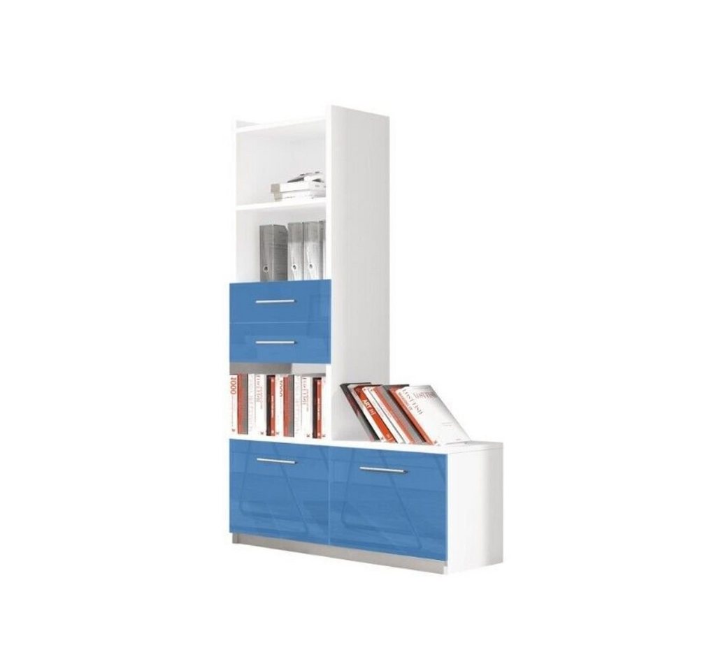 JVmoebel Bücherregal Schrank für Jugendzimmer Bücherschrank Möbel Blaues Regal, Made in Europe von JVmoebel