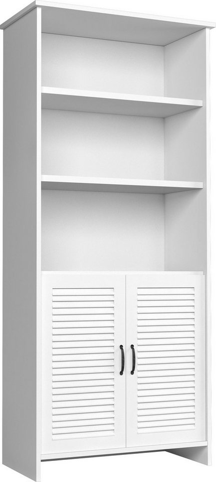 JVmoebel Bücherregal Wohnwand Wohnzimmer Wand Regal Wandregal Regal Bücherschrank Weiß, Made in Europa von JVmoebel