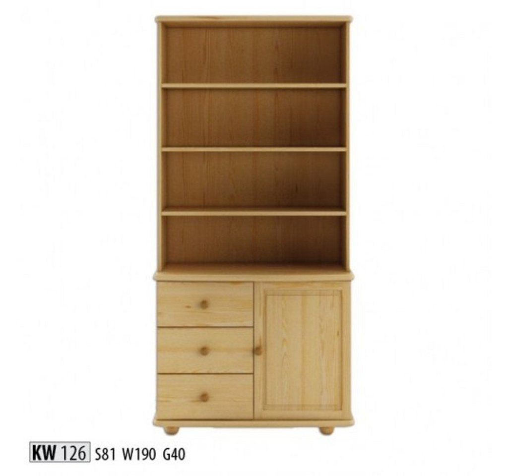 JVmoebel Bücherregal Luxus Moderner Schrank Echte Handarbeit Vollholz Wandschrank, Made in Europe von JVmoebel