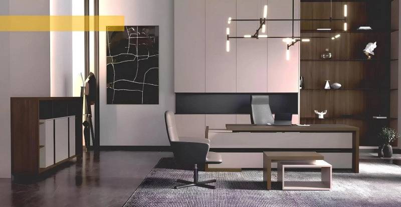 JVmoebel Büromöbel-Set Arbeitszimmer Schreibtisch Couchtisch Sideboard Modern Holz, (3-tlg., 1x Schreibtisch + 1x Couchtisch + 1x Sideboard), Made in Europa von JVmoebel