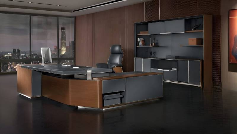 JVmoebel Büromöbel-Set Büro Einrichtungset mit Schreibtisch, Stuhl und Regal, Made in Europa von JVmoebel