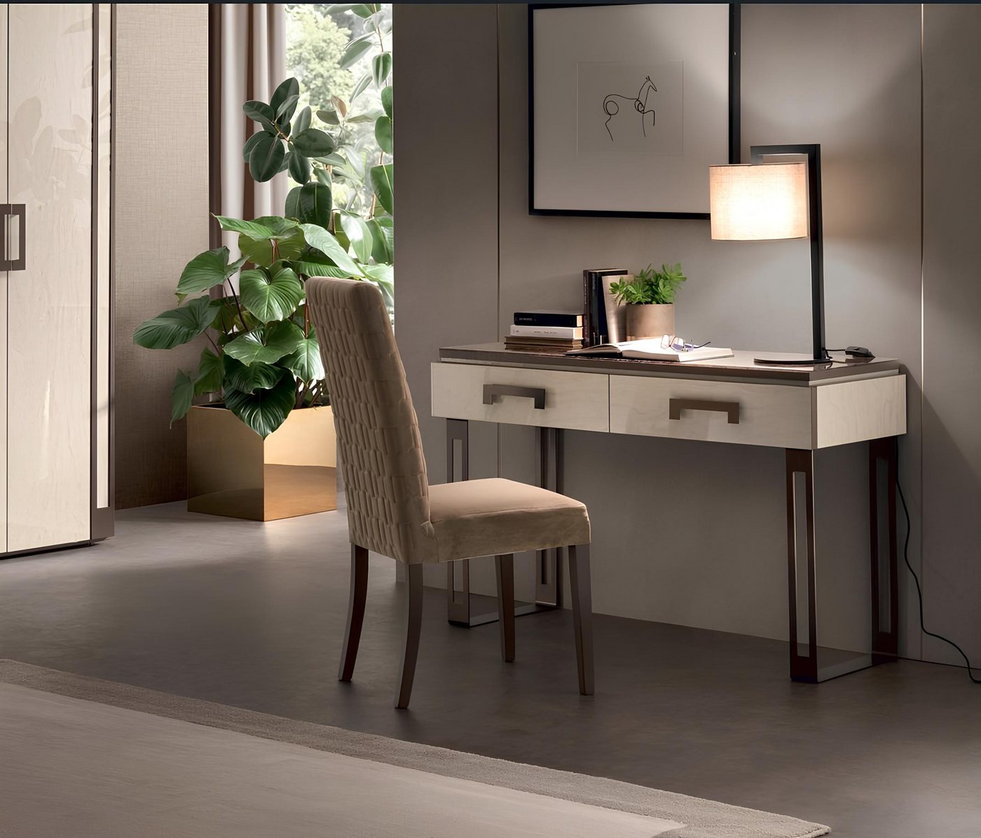 JVmoebel Büromöbel-Set Italienisches Designer Büro Set mit Sekretär und Lehnstuhl 2-teilig, Made in Europa JVmoebel Büromöbel-Set Italienisches Designer Büro Set mit Sekretär und Lehnstuhl 2-teilig, Made in Europa von JVmoebel