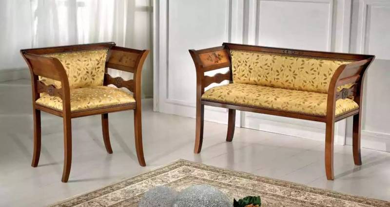 JVmoebel Büromöbel-Set Luxus Polsterbank Designer Sitzmöbel aus Stoff für stilvolles Wohnen, (2-tlg), Made in Europa von JVmoebel