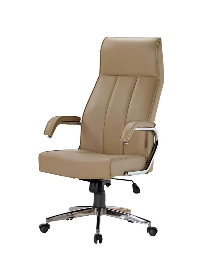 JVmoebel Bürostuhl Beige Bürostuhl Sessel Wohnzimmer Chefsessel Bürosessel Drehstuhl (1 St), Made in Europa von JVmoebel