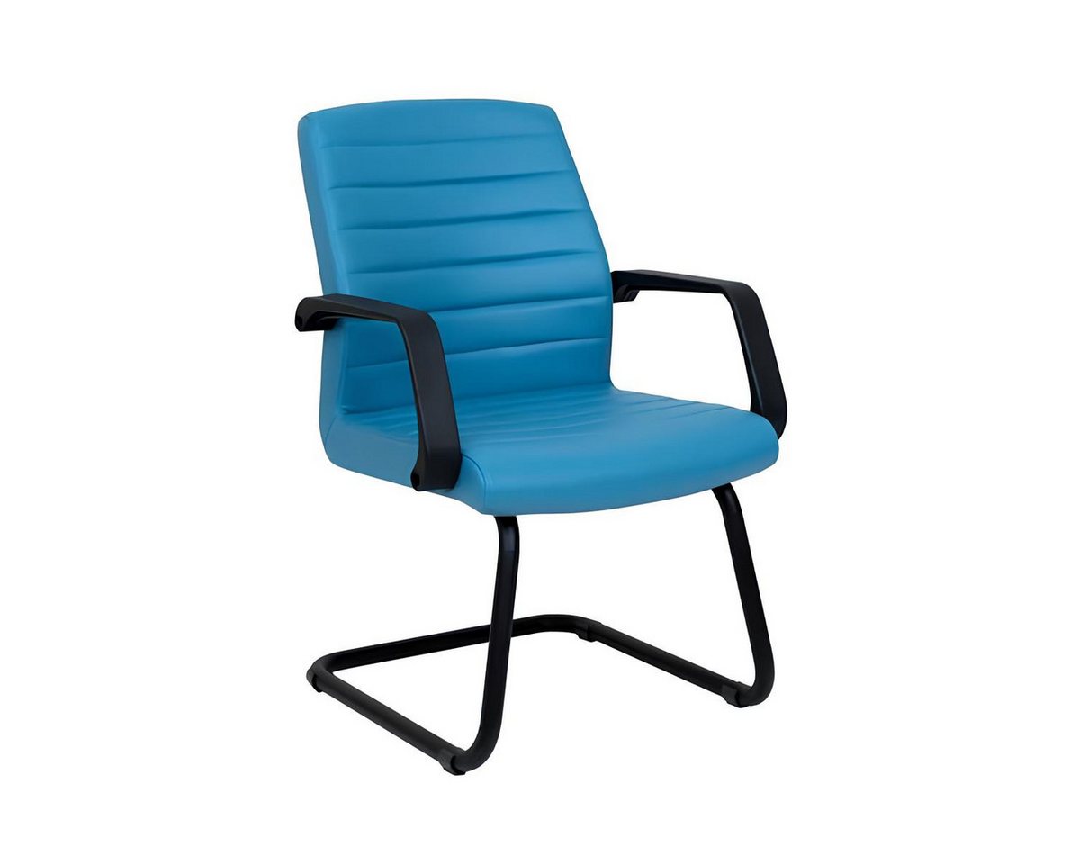JVmoebel Bürostuhl Blaue Lederstühle für Wartezimmer und Konferenzräume (1 St), Made in Europa von JVmoebel