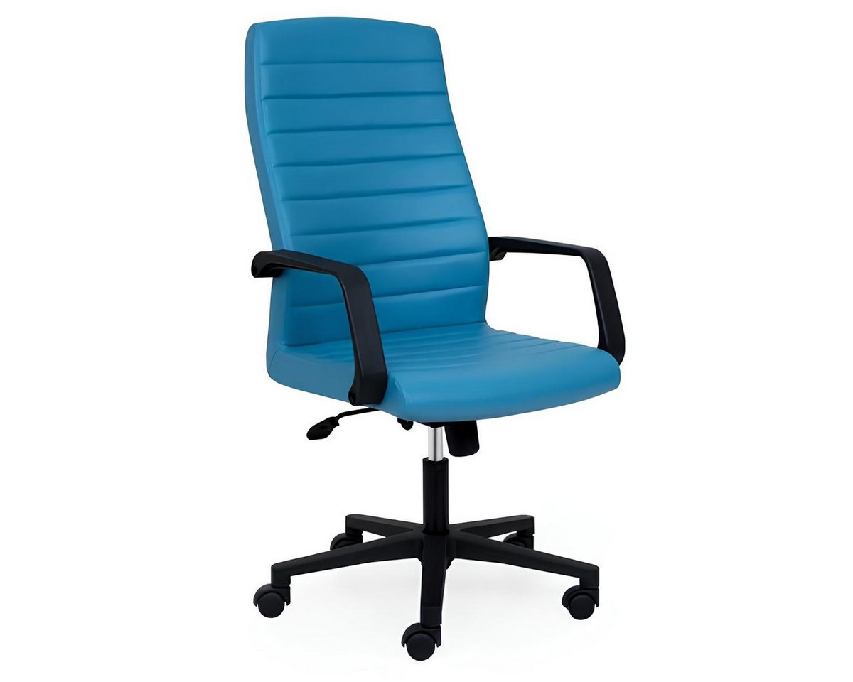 JVmoebel Bürostuhl Blauer Drehstuhl aus Kunstleder - Luxus Bürostuhl für Gamer (1 St), Made in Europa von JVmoebel