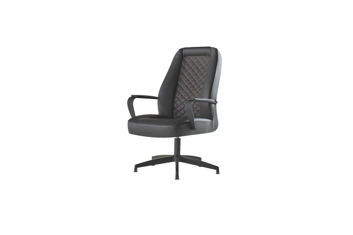 JVmoebel Bürostuhl Schwarz Chefsessel Arbeitszimmer Büro Modern Weiche Leder Ergonomie (1 St), Made in Europa von JVmoebel