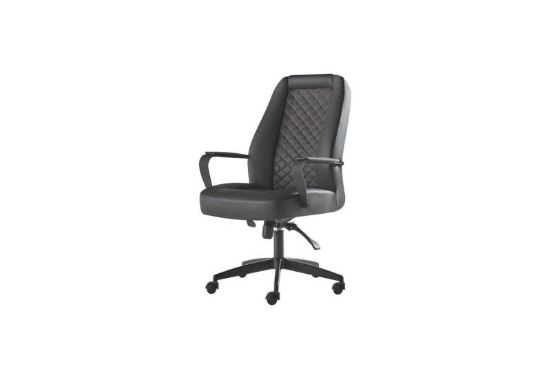 JVmoebel Bürostuhl Chefessel Arbeitszimmer Bürostuhl Schwarz Mit Rollen Modern Leder Holz, Made in Europa von JVmoebel