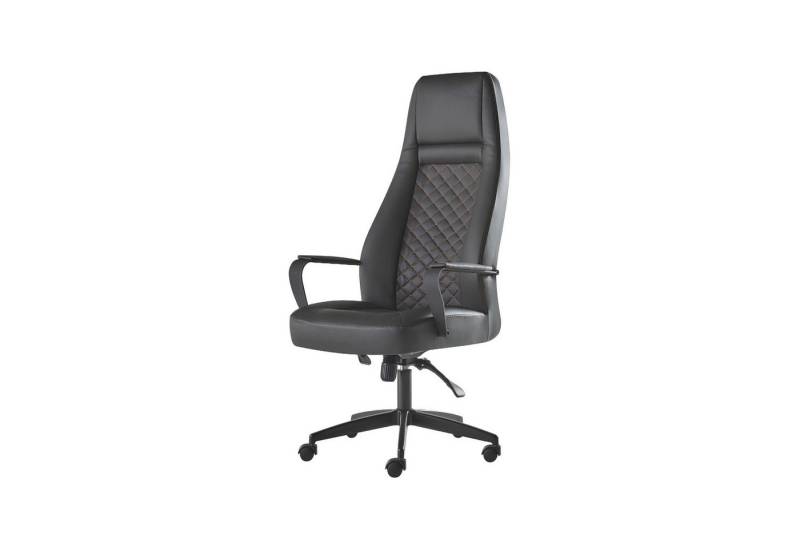 JVmoebel Bürostuhl Chefsessel Schwarz Bürostuhl Modern Leder Mit Rollen Arbeitszimmer, Made in Europa von JVmoebel