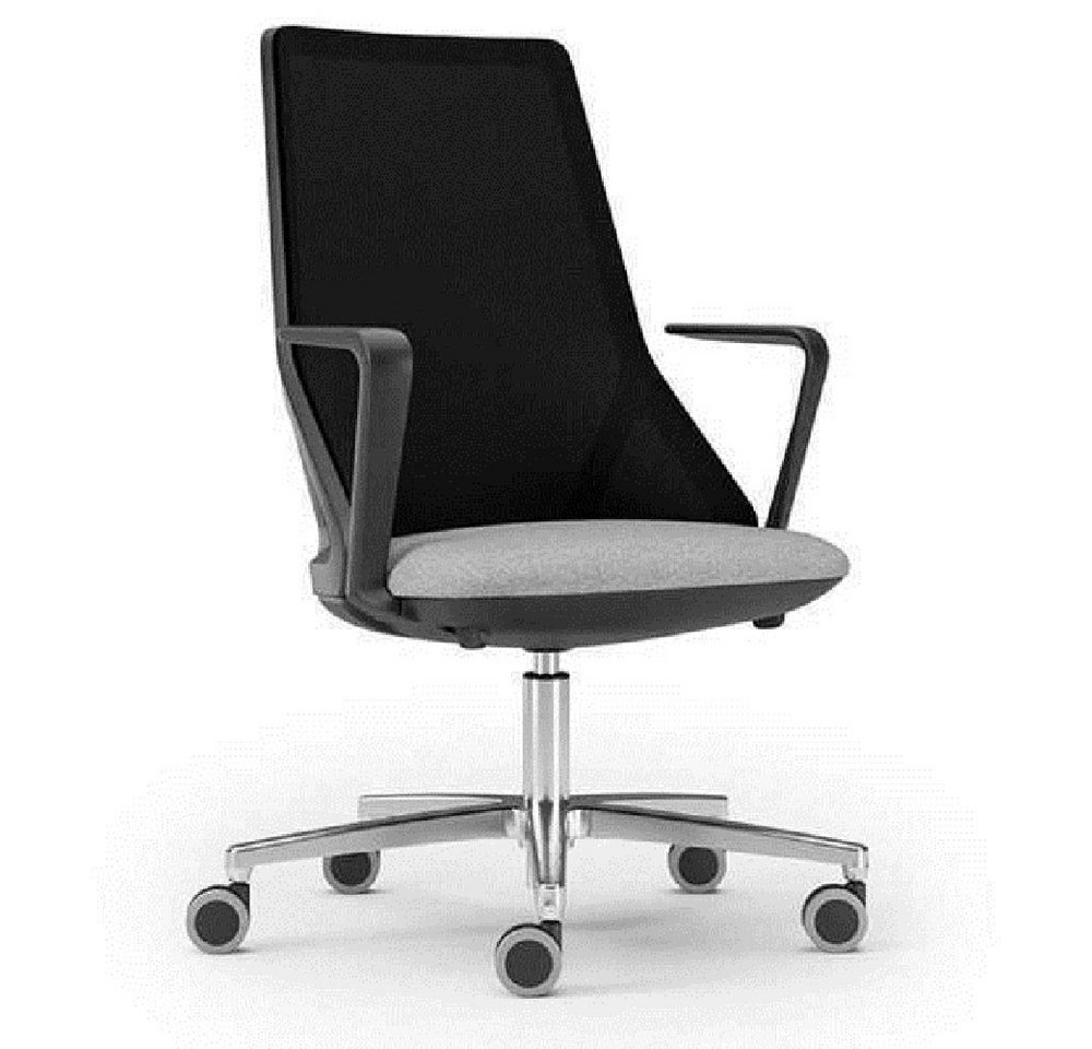JVmoebel Bürostuhl Luxus Schwarz Büro Stühle Modern Polster Stuhl Design Möbel Stühle (1 St), Made in Europa von JVmoebel