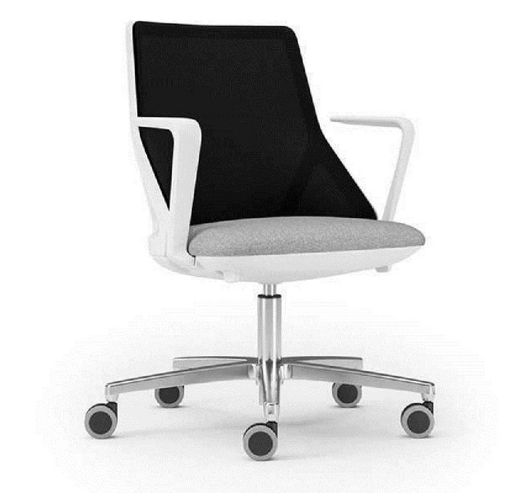 JVmoebel Bürostuhl Luxus Stuhl Weiß Büro Stühle Polster Sessel Design Möbel Drehstuhl Neu (1 St), Made in Europa von JVmoebel