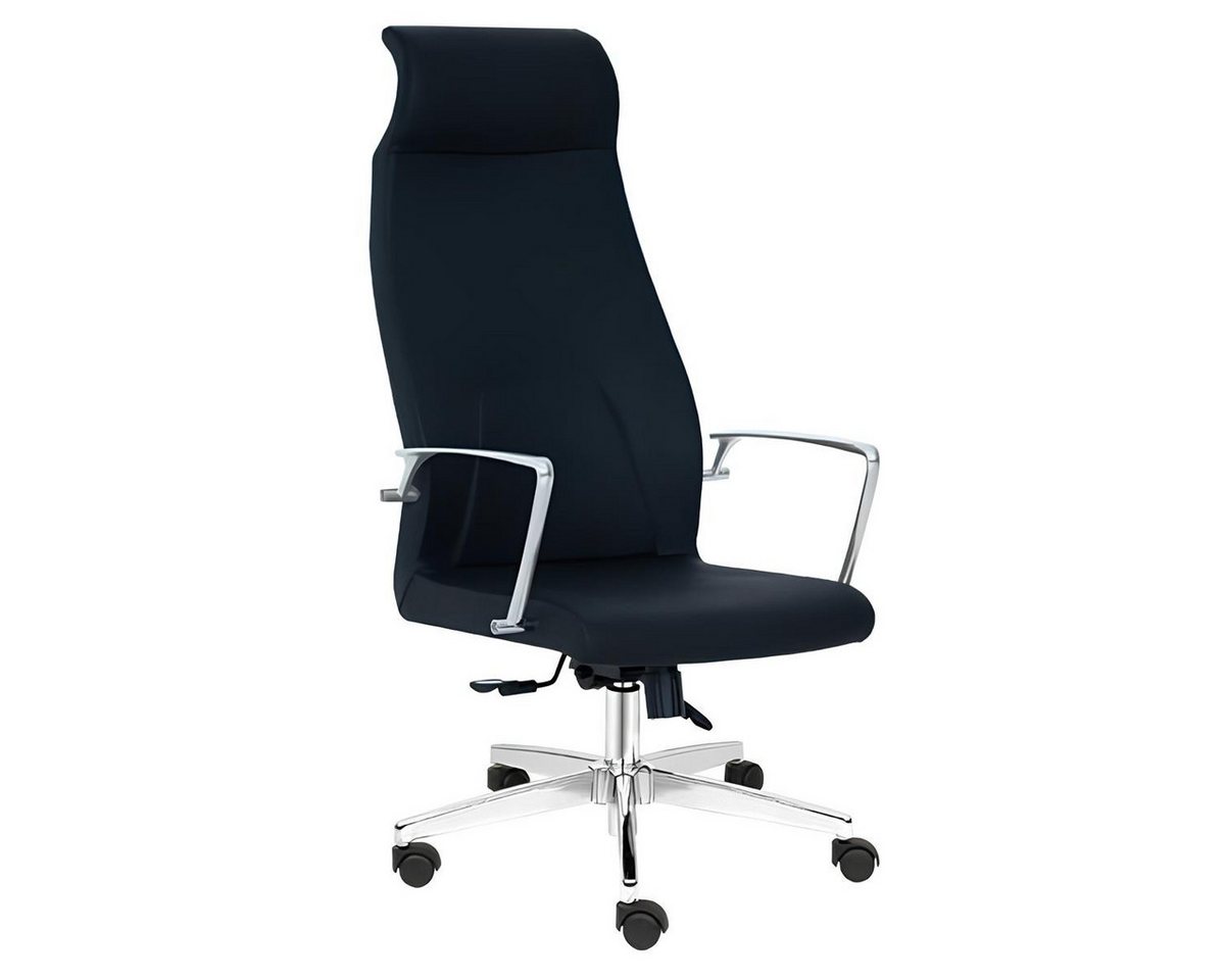 JVmoebel Bürostuhl Schwarzer moderner Drehstuhl aus Kunstleder für Büro und Gaming (1 St), Made in Europa von JVmoebel