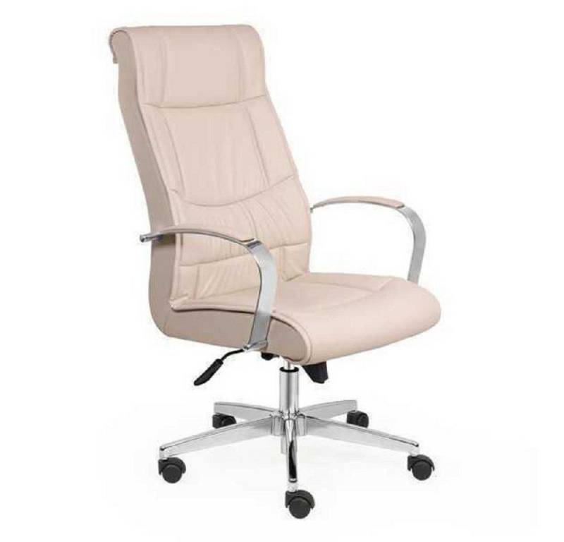 JVmoebel Bürostuhl Stuhl Beige Bürostuhl Schreibtisch Drehstuhl Sessel Stühle Chefsessel (1 St), Made in Europa von JVmoebel