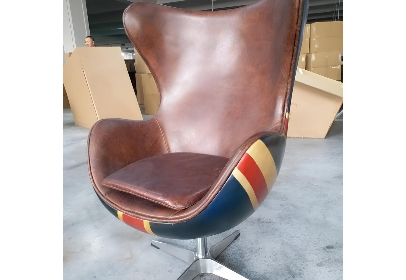 JVmoebel Bürostuhl Vintage Drehstuhl Leder Lounge Sessel für das Büro & Zuhause, Made in Europa JVmoebel Bürostuhl Vintage Drehstuhl Leder Lounge Sessel für das Büro & Zuhause, Made in Europa von JVmoebel