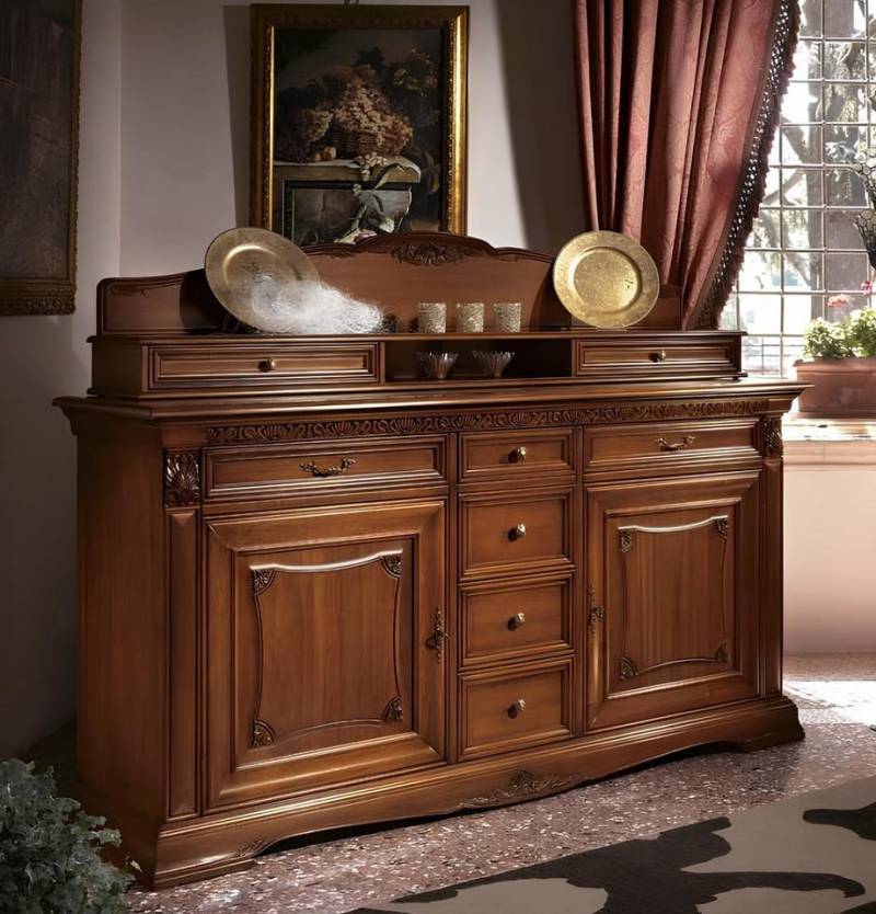 JVmoebel Buffet Barocke Anrichte aus Holz - XXL Kommode, Regal und Schrank Made in Italy JVmoebel Buffet Barocke Anrichte aus Holz - XXL Kommode, Regal und Schrank Made in Italy von JVmoebel
