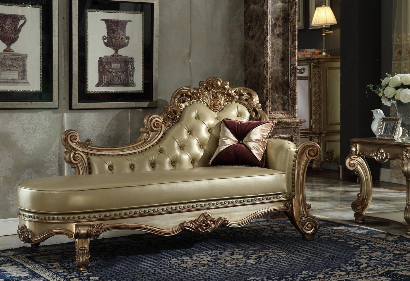 JVmoebel Chaiselongue Chaiselongue Liege Relaxsessel Liegesessel Komfortliege Luxus Barock, Made in Europe von JVmoebel
