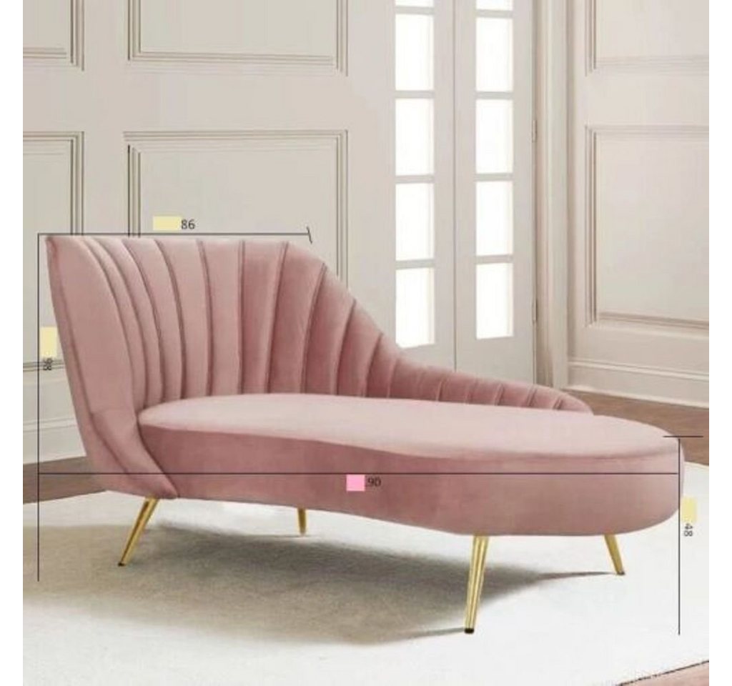 JVmoebel Chaiselongue Modernes luxus rosa Chaiselounge Relaxliege, Made in Europe von JVmoebel