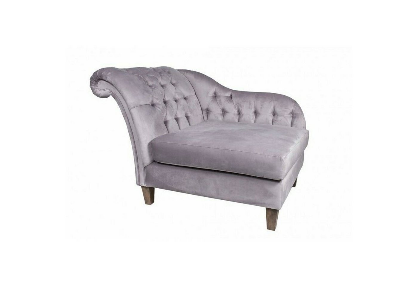 JVmoebel Chaiselongue Grauer Chesterfield Chaiselongue Sofa Liege Relaxliege Neu, Made in Europe von JVmoebel