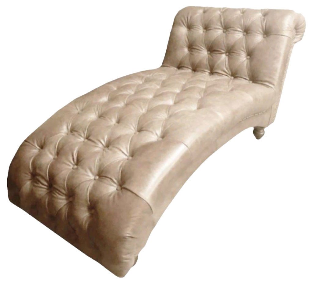 JVmoebel Chaiselongue Brauner Chesterfield Chaiselongue Liege Luxus Design Neu, Made in Europe von JVmoebel