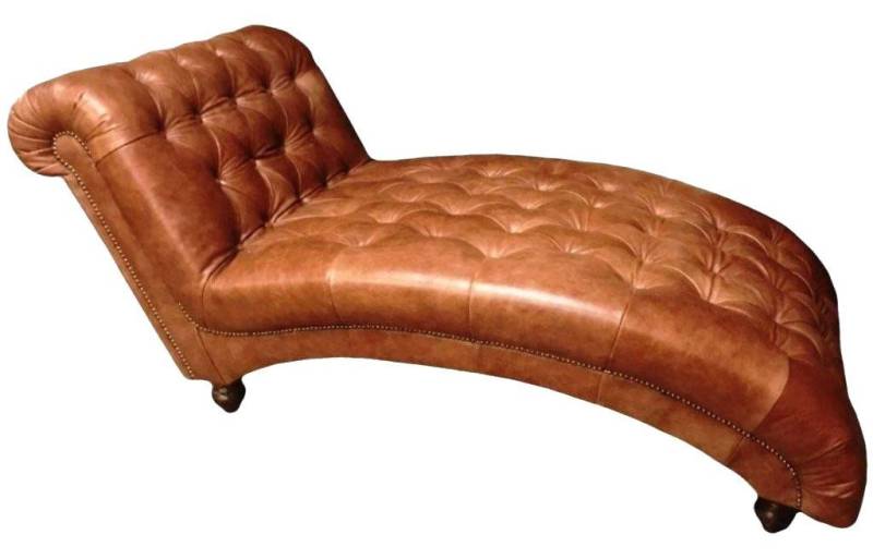 JVmoebel Chaiselongue Brauner Chesterfield Chaiselongue Liege Luxus Design Neu, Made in Europa von JVmoebel