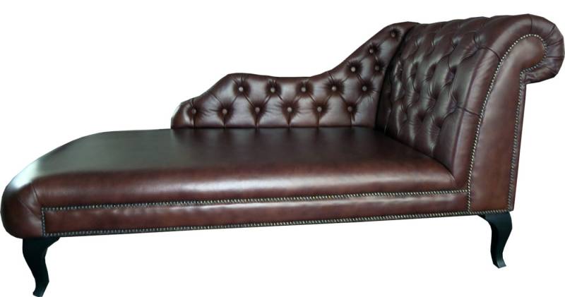 JVmoebel Chaiselongue Chaise Lounge Chesterfield Polster Liegen Relax 100% Leder Sofort, Made in Europa von JVmoebel