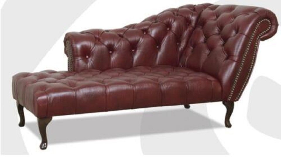 JVmoebel Chaiselongue Chesterfield Chaiselongues Couch Sofa Ledersofa 100% Leder Sofort von JVmoebel