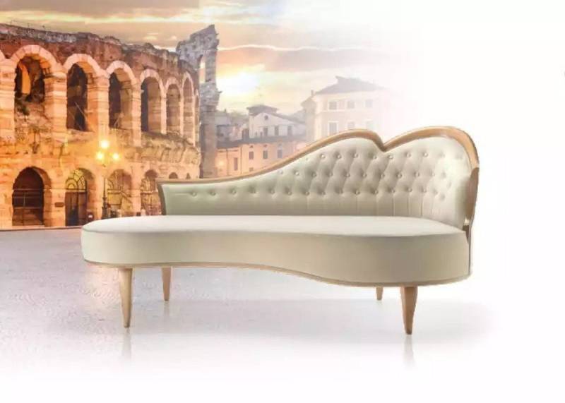 JVmoebel Chaiselongue Chesterfield Klassisches Designer Möbelstück aus Textil, 1 Teil, 1 Teile, Made in Europa von JVmoebel
