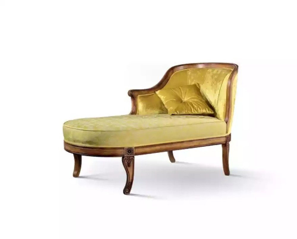 JVmoebel Chaiselongue Gelbe Chaiselongue Couch Liege Klassische Textil-Neuheit, 1 Teile, Made in Europa von JVmoebel