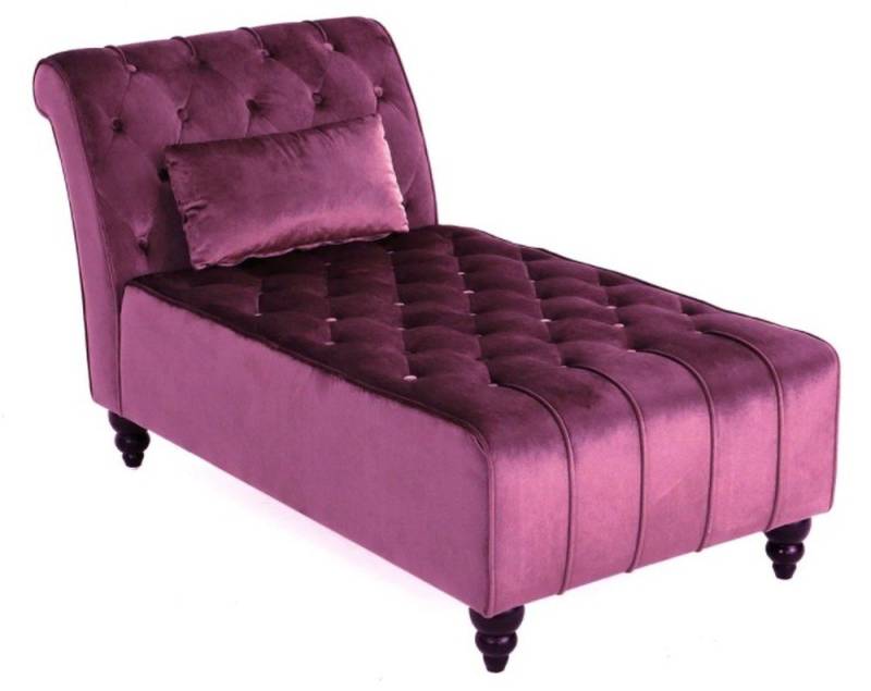 JVmoebel Chaiselongue Lila Chesterfield Chaiselongue im modernen Wohnzimmerstil, Made in Europa von JVmoebel