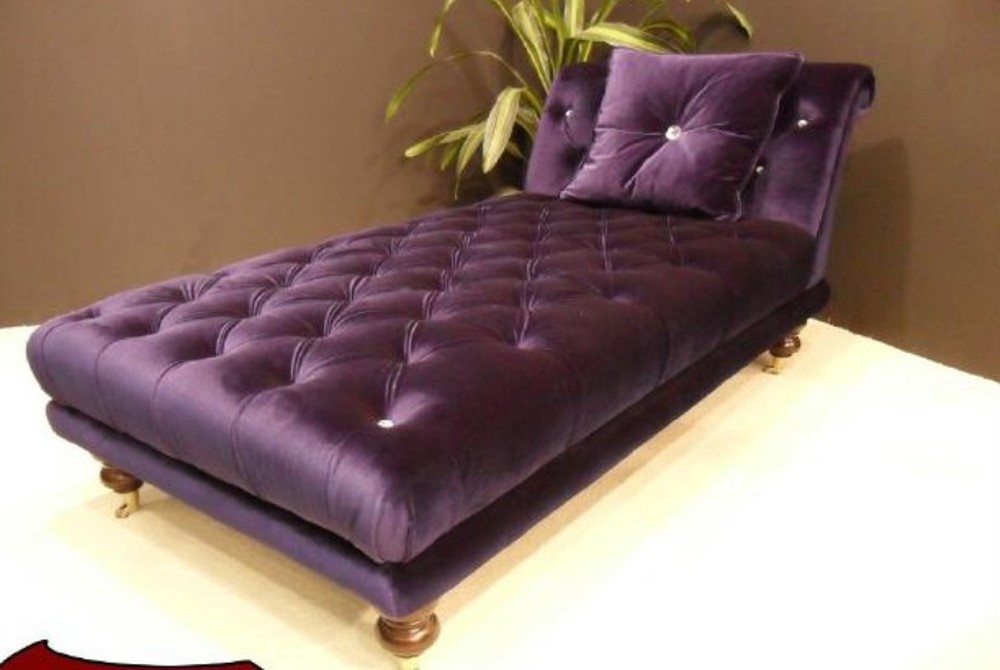JVmoebel Chaiselongue Lila Chesterfield Schlafsessel Loungesofa Relaxliege, Made in Europa JVmoebel Chaiselongue Lila Chesterfield Schlafsessel Loungesofa Relaxliege, Made in Europa von JVmoebel