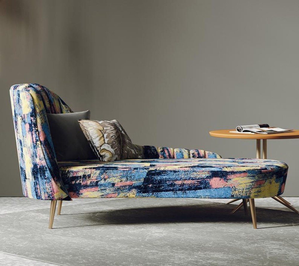 JVmoebel Chaiselongue Moderne Relax-Couch im angesagten Textil-Look für Luxus-Möbel, Made in Europa von JVmoebel