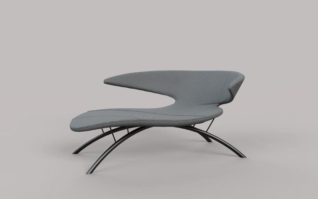 JVmoebel Chaiselongue Moderner grauer Loungesessel aus Stoff für Ihr Wohnzimmer, 1 Teile, Made in Europa von JVmoebel