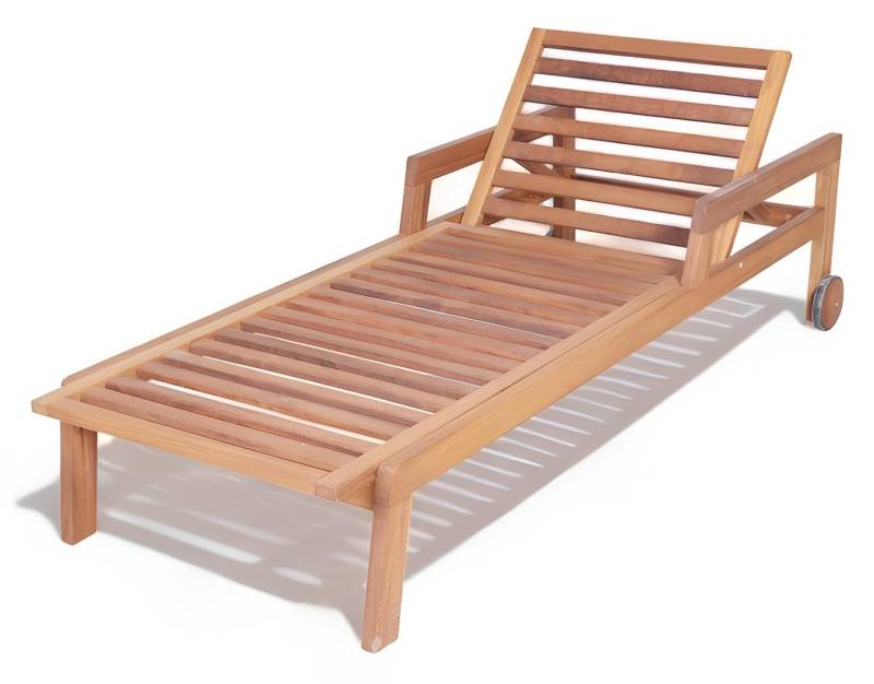 JVmoebel Gartenliege Outdoor Liegestuhl Relaxliegestuhl Holzliegestuhl Gartenmöbel, 1 St., Liegestuhl, Made in Europa von JVmoebel